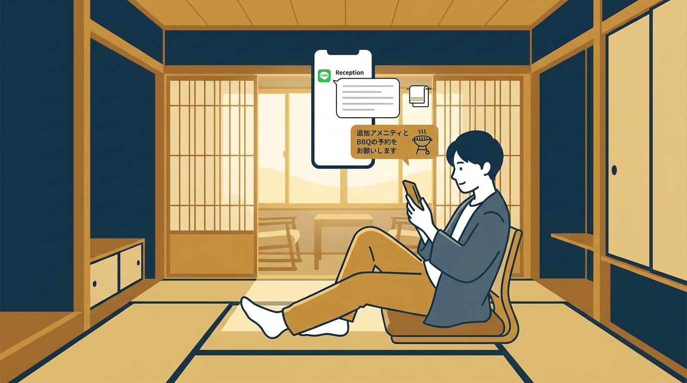 滞在中のLINEメッセージ対応